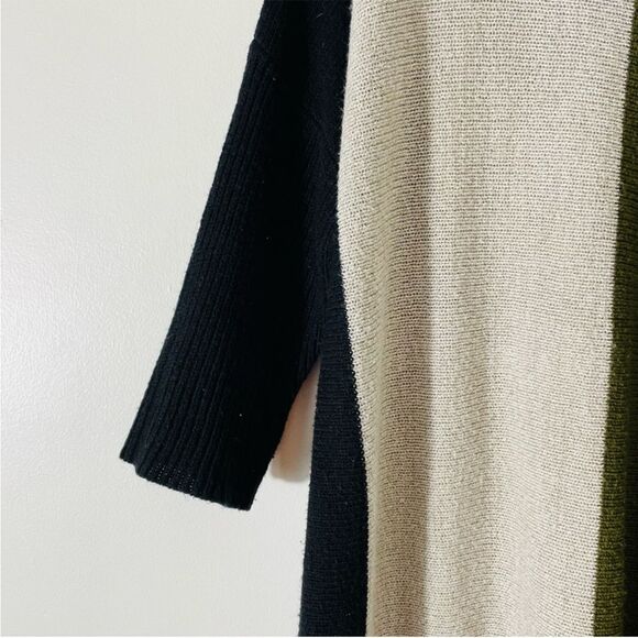 Curio New York Black, Green & Tan Colorblock Cowl Neck Sweater Size M - Picture 7 of 7